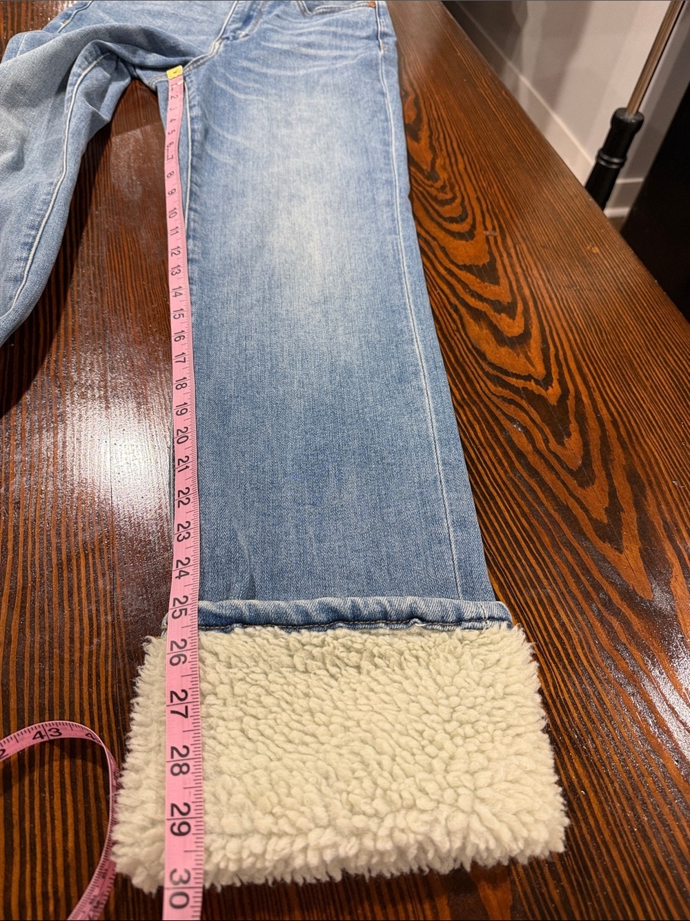 Judy Blue High Waist Shearling
Cuff Straight Jeans size 26 waist - Picture 3 of 11